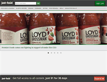 Tablet Screenshot of just-food.com